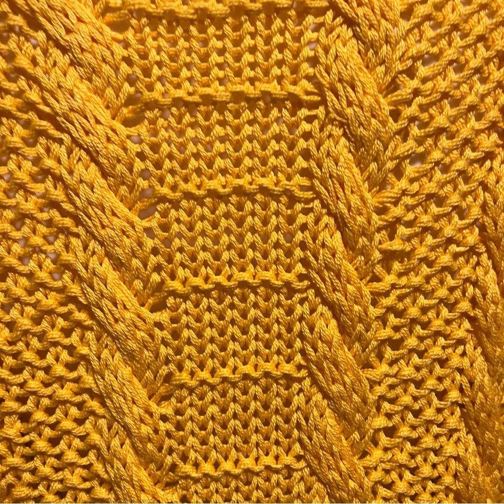 Textured Mustard Knit Sweater – Size S - Picture 7 of 7
